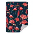 thumbnail image 1 of EREHome Couverture en Polaire Flamant Rose Rouge Foncé 58x80 Pouces, 1 of 1