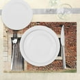 thumbnail image 3 of Ambesonne Rustic Place Mats Set of 4, Old House Door Brickwork, Standard Size, Brown Cream Redwood, 3 of 6