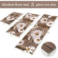 thumbnail image 6 of Farmhouse Kitchen Mats for Floor Set of 3 Piece with Runner, Rustic Brown Beige Kitchen Floor Mat Rug Carpet Daisy Kitchen Decor and Accessories Stuff for Home, Daisy Brown, 6 of 6