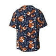 thumbnail image 2 of Wukai Cute Foxes Men's Casual Short-Sleeve Button Down Shirt - Lightweight Summer Dress Shirt for Daily Wear-4X-Large, 2 of 7