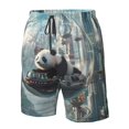 thumbnail image 4 of Fuzoiu Panda In Futuristic City Print Men's Beach Shorts,Men's Swim Trunks,Quick Dry Board Shorts with Pockets,Men's Bathing Suits for Surfing, Running, and Casual Wear-X-Large, 4 of 6