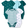Hanes unisex-baby Ultimate Baby Flexy 5 Pack Short Sleeve Bodysuits