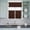 Brown, variant on 3 Piece Kitchen Curtains and Valances Set Brown Pure Color Cafe Curtains 24 Inch Length Aesthetics Contemporary Luxury Valance & Tier Curtain for Living Room Bedroom Small Window 54"x18" 27"x24"*2
