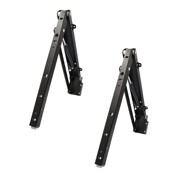 LABRIMP 1Pair Black Wall Porch Stool Bracket Folding Seat Accessories with Easy Installation and Space Saving Design
