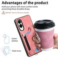 thumbnail image 4 of Phone Case for Samsung Galaxy S25 Edge 5G Wallet Cell Cover with Tempered Glass Screen Protector Slim Lanyard Wrist Strap RFID Ring Stand Credit Card Holder Slot S25Edge 25S S 25 25Edge 6.66 Pink, 4 of 12
