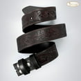 thumbnail image 2 of Mens Western Leather Belt Strap Without Buckle 1.5" Vintage Replacement Cowboy Leather Belt Strap with Snap on Buckle, 2 of 7