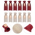 thumbnail image 3 of 1 Set 12Pcs Linen Wine Bags Drawstring Wine Gift Bags (Assorted Color), 3 of 7
