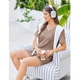 thumbnail image 5 of EKOUAER Womens Pajama Sets Short Sleeve Knit Lounge Set 2 Piece Pj Sets for Women V Neck Casual Loungewear, 5 of 6
