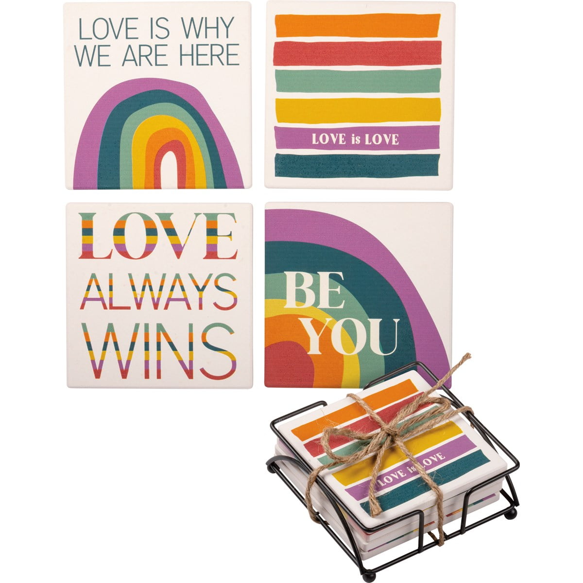 Download Rainbow Pride Coaster Set Love Is Love Walmart Com Walmart Com