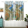 thumbnail image 2 of Coastal Landscape Art Blackout Curtains for Living Room Bedroom 55W x 54L Insulated Window Drapes 2 Panels, 2 of 5