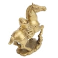 thumbnail image 2 of Estatua de caballo hecha a mano, símbolo de riqueza, estatua de caballo de pie, escultura de caballo de latón de aspecto Real para decoración de escritorio, 2 of 8