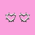thumbnail image 5 of Dainty Huggie Hoop-Earring Cute Tiny Heart Shape Thorn Stud Earring Spike-Stud-Earrings for Women Fashion Jewelry Decor, 5 of 10