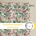 thumbnail image 6 of Vintage Flowers Kitchen Curtains Window Panels, Spring Pink Green Floral Country Leaves Birds Insulated Window Treatment Curtain, Grommet Curtains for Bedroom/Living Room/Bathroom, 2 Piece 52"Wx72"L, 6 of 8