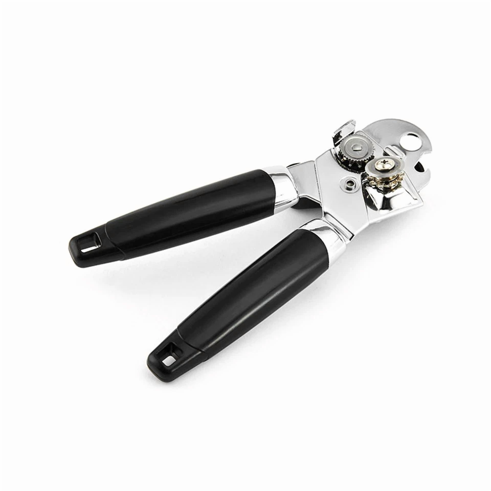 1.97 X 1.97 X 7.87 In.Professional Can Opener With Built In Bottle Opener, Black