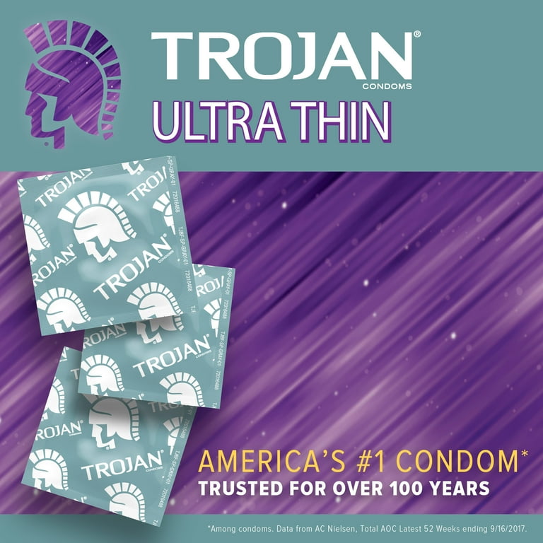 Trojan Ultra Thin Lubricated Condoms, 3ct Travel Pack HSA/FSA Eligible