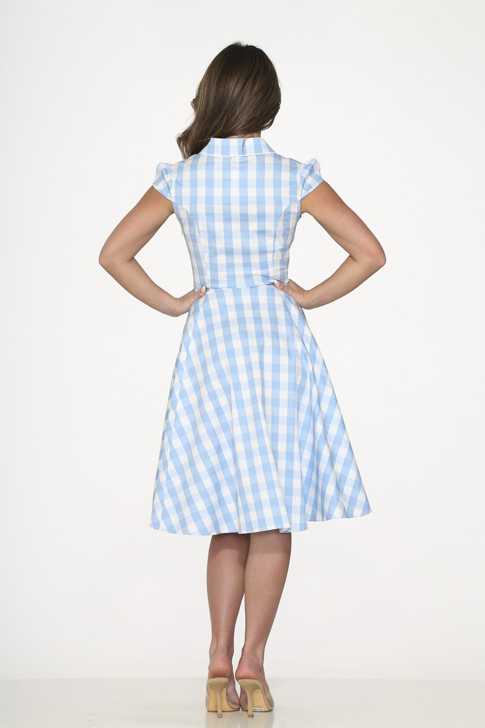 Blue gingham deals dress