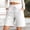 White, variant on Women Wide Leg Shorts High Waist Wide Leg Pocket Summer Vacation Linen Hiking Shorts Women Mint Green
