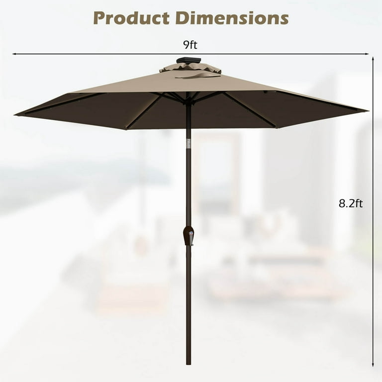 best windproof patio umbrella Pellebant Double Top 10 ft. Square Aluminum Outdoor 360 Rotation Cantilever Patio Umbrella in Gray, 350 lbs. Base with Pull Rod