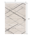 thumbnail image 3 of 2â€™ x 20â€™ Gray Modern Abstract Pattern Runner Rug, 3 of 8