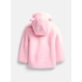 thumbnail image 2 of Wonder Nation Baby and Toddler Teddy Fleece Jacket with Hood, Sizes 12M-5T, 2 of 3