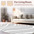 thumbnail image 2 of ODIKA 5'x7' Machine Washable Non-Slip Area Rug, Modern Ripple Wave with Abstract Minimalist Flair High Traffic Rug, Gray, 497837, 2 of 7