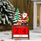 thumbnail image 4 of Calendario de cuenta regresiva de Navidad, calendario de Papá Noel pintado de madera, decoración de Adviento, decoraciones de mesa de fiesta, 4 of 4