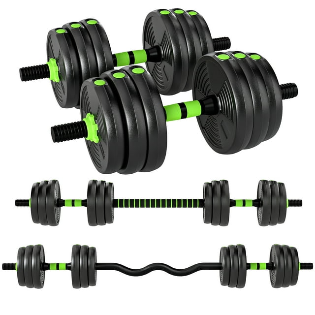 Soozier Ensemble d'Haltères Réglables, Ensemble de Poids 3 en 1 pour Gym à Domicile, 44 Lb