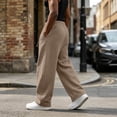 thumbnail image 4 of TQWQT Men's Loose Fit Sweatpants Drawstring Elastic Waist Casual Joggers Streetwear Oversized Wide Leg Pants With Pockets Solid Color Lounge Trousers Athletic Running Bottoms, 4 of 7