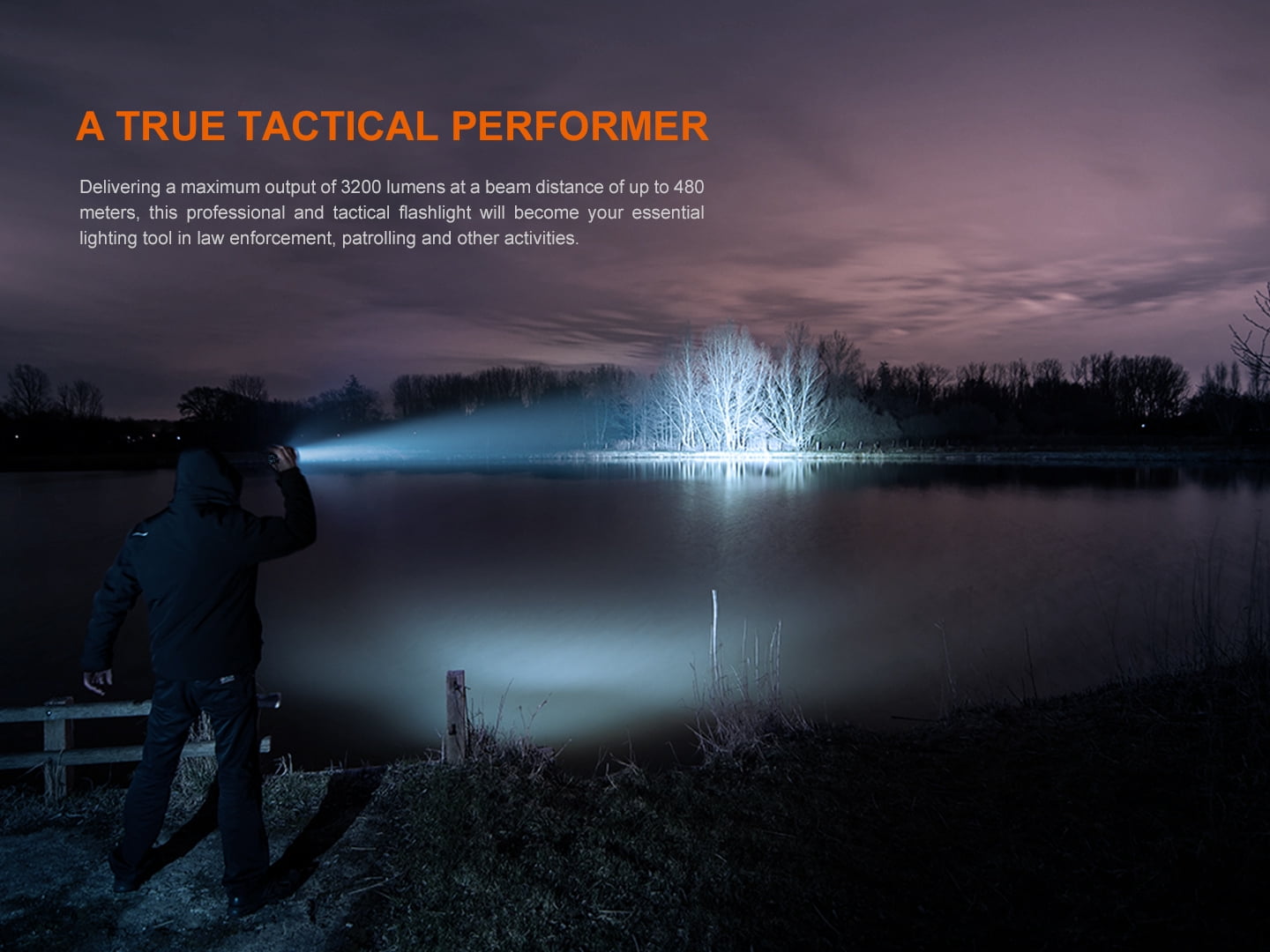 Fenix TK22R 3200 Lumen USB-C Rechargeable Flashlight + LumenTac Organizer