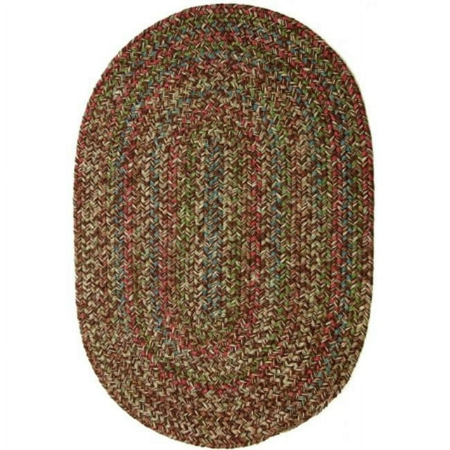 Rhody Rug Sophia Collection Tapis Ovale Tressé Intérieur-Extérieur, Marron, 2 Pieds x 6 Pieds