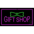 thumbnail image 1 of Gift Shop Rectangle Purple LED Neon Sign 20 x 37 - inches, Black Square Cut Acrylic Backing, with Dimmer - Bright and Premium built indoor LED Neon Sign for Defence Force., 1 of 6