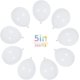 thumbnail image 1 of 200 globos de color blanco pastel de 5 pulgadas, mini globos de látex blanco macarrón engrosado para cumpleaños, recepción de bodas, entrega nupcial, suministros de decoración, 1 of 4