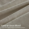thumbnail image 3 of 102 Inch Long Curtains Pinch Pleat Linen Curtains for Living Room Bedroom 2 Panels Tan Brown Burlywood Taupe Light Filtering Privacy 102 Inch Pleated Drapes Hooks Rings Back Tab for Sliding Door, 3 of 18
