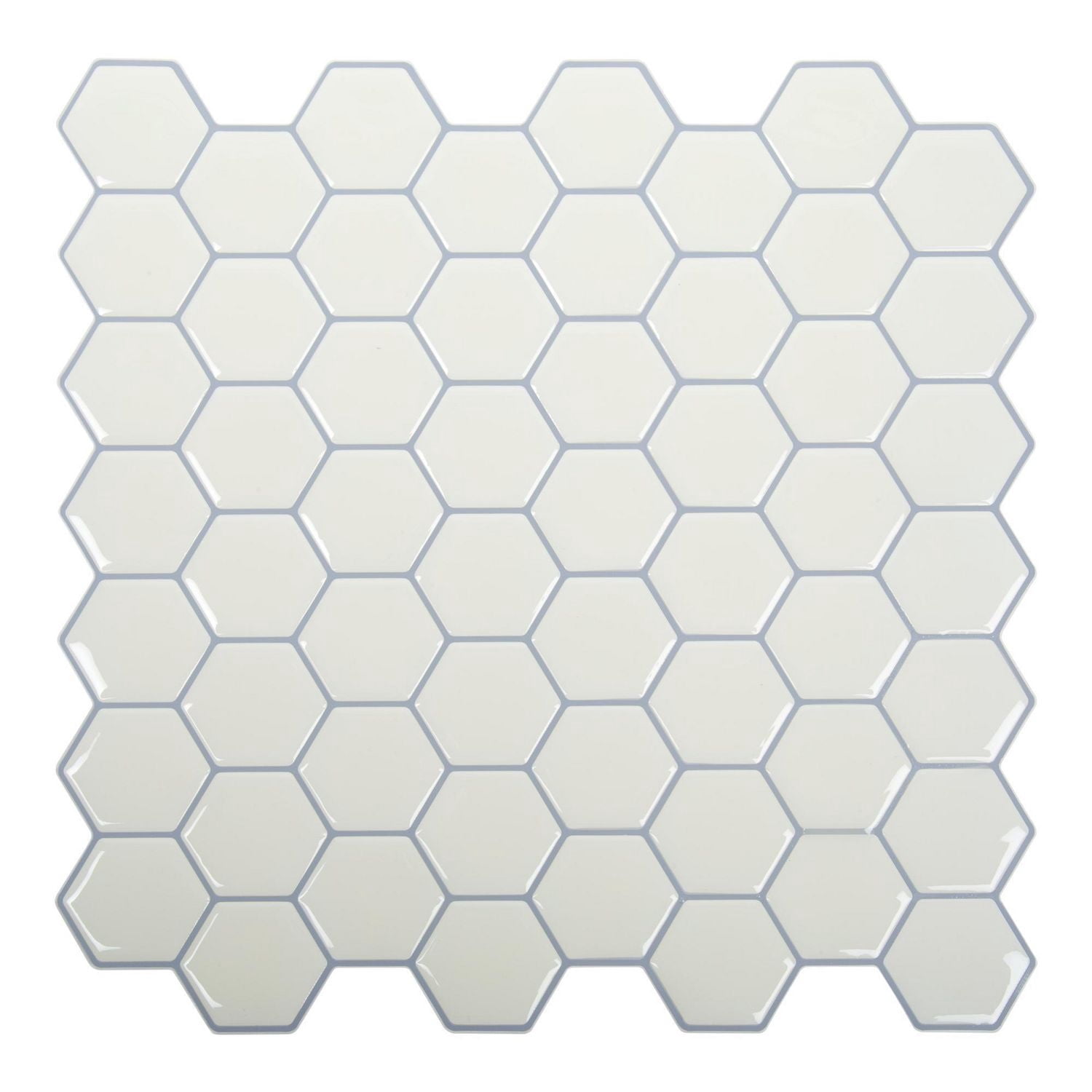 Truu Design 6-Piece Hexagon Self-Adhesive Peel and Stick Wall Tiles
