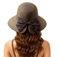 thumbnail image 2 of QASIEATN Women's Relaxed Fit Sun Hats Women Summer Sun Hat Wide Brim Foldable Hat Fall Fashion Accessories, 2 of 3