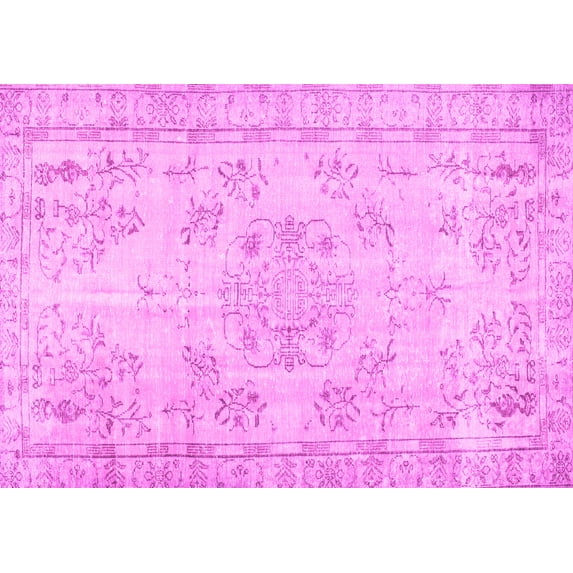 Ahgly Company Indoor Rectangle Abstract Pink Contemporary Area Rugs, 5' x 7'