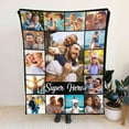 thumbnail image 4 of AISENIN Custom Super Hero Blankets with 15 Pictures Customized Gifts Blanket Personalized Throw Flannel Blankets for Dad Husband Christmas, 4 of 5
