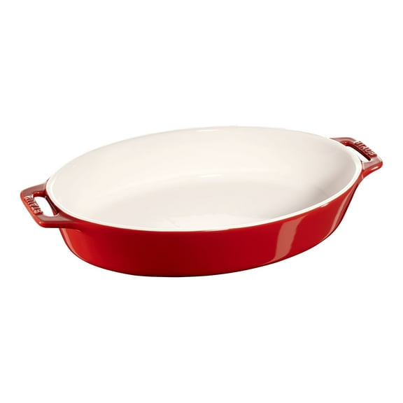 STAUB Ceramique 2 L Ceramic Oval Oven Dish, Cherry