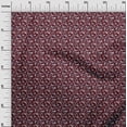 thumbnail image 3 of oneOone Cotton Poplin Maroon Fabric Travel Quilting Supplies Print Sewing Fabric By The Yard 42 Inch Wide, 3 of 4