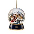 thumbnail image 2 of ZENVIVE Festive Christmas Tree Ornament, 1 Pack Acrylic Dome with Gold Rope, Hanging Winter Village Scene for Indoor Home Party Holiday Mantel, Santa with Gift Sack, 2 of 8