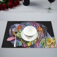 thumbnail image 1 of BSDHOME Sets de Table de Cuisine Colorés pour Chien 12x18 Pouces, 1 of 4