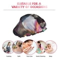 thumbnail image 6 of Kdxio Skeleton Cool Street Fashion Print Shower Cap for Women,Elastic and Reusable,Double Waterproof Layers Bathing Hat, 6 of 6