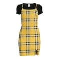 thumbnail image 5 of No Boundaries Juniors' Plaid Dress and Ribbed T-Shirt, 2-Piece Set, 5 of 5