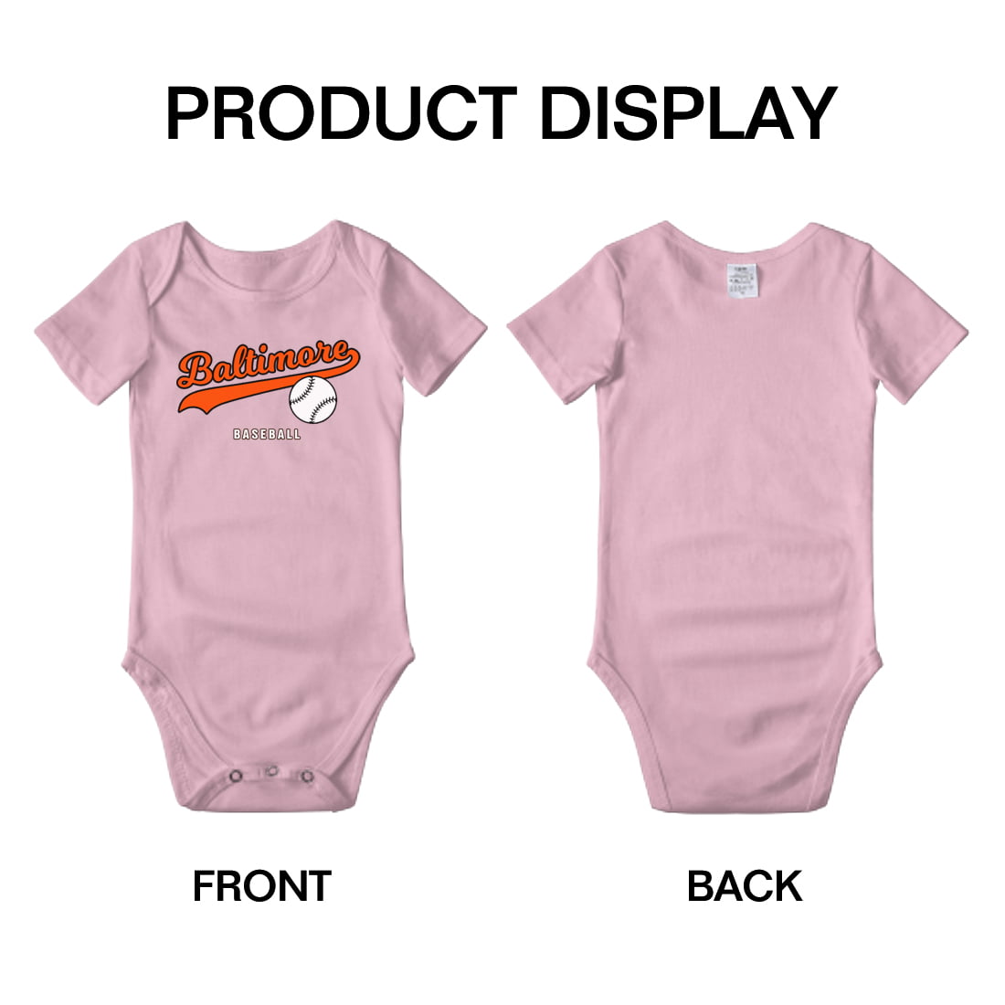 Baltimore Orioles Baby Girl Pink And White Jersey Bodysuit – Poor Boys  Sports