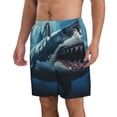 thumbnail image 2 of KLL 3D Realistic Shark Men's Casual Summer Beach Shorts Hawaiian Shorts with Pockets-Large, 2 of 5