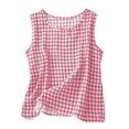 thumbnail image 4 of Womens Tank Tops 2026 Helii Casual Summer Dressy Boho Lightweight Plaid Sweater Vest Trendy Beach Vacation Clothes Go Out Outfit S-XXXXXL Hot Pink, 4 of 5