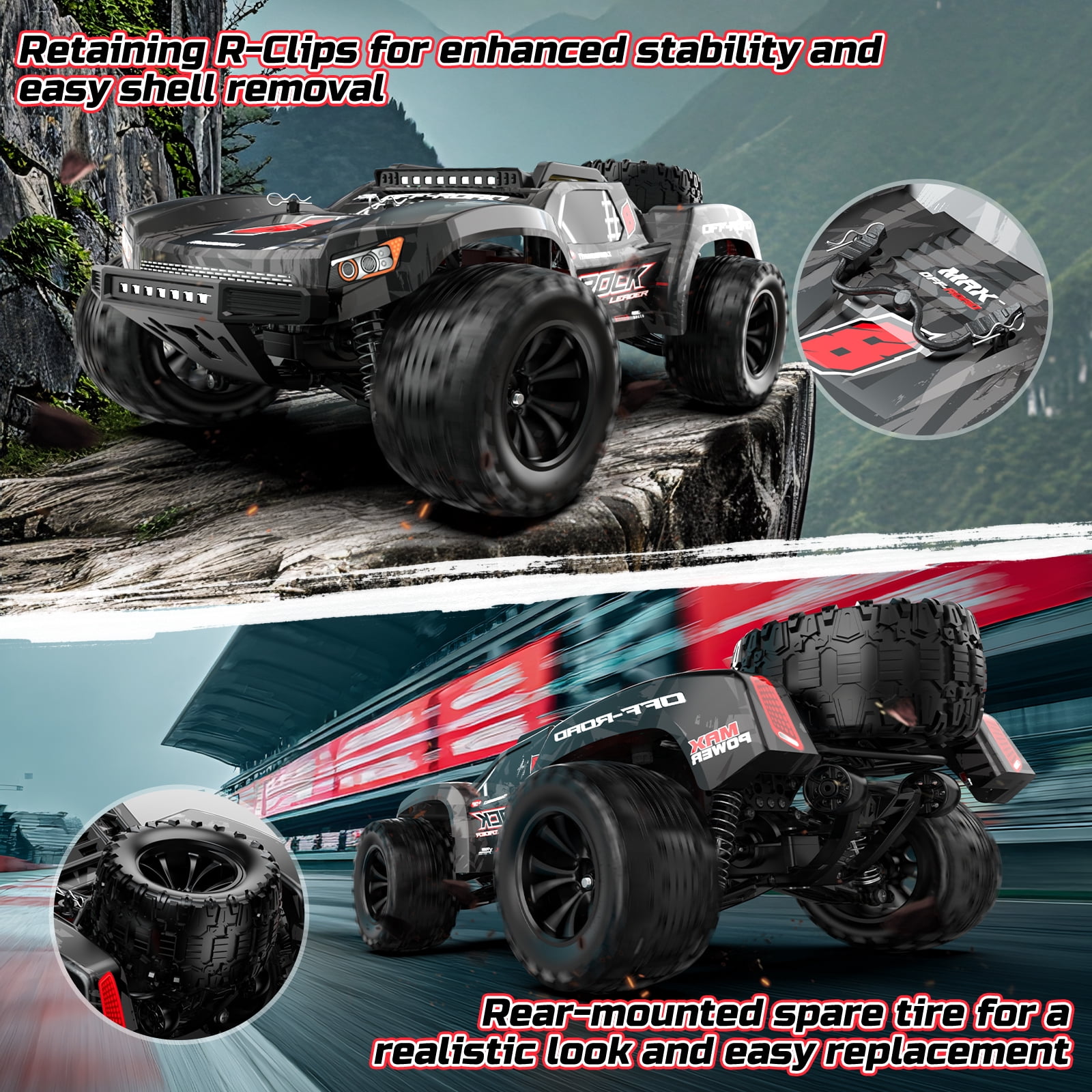 JoyStone 1:14 All Terrain RC Car RTR Buggy, Max 40+ MPH Off-Road Monster Truck, Hobby Electric Fast RC Truck for Adults Boys, Black