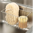 thumbnail image 2 of Kitchen Sponge Holder, Sink Basket Sink Caddy Brush Dishwashing Liquid Drainer Rack Silver, 2 of 8