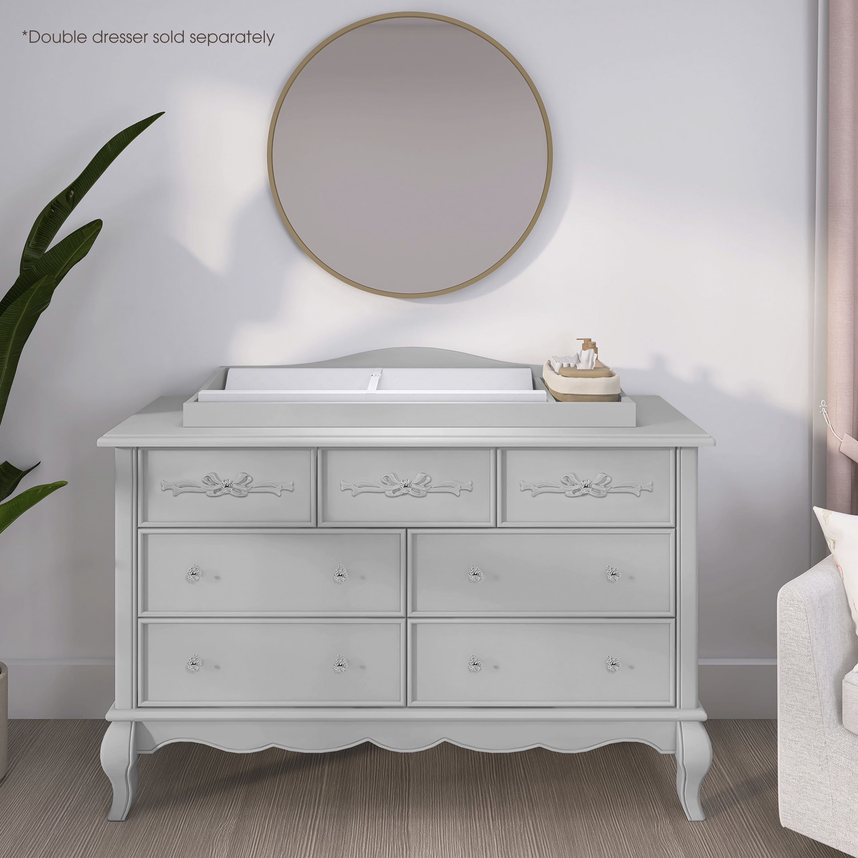 Evolur Changing Tray in Akoya Grey Pearl, Space Saver
