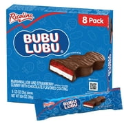 Ricolino Bubulubu Chocolate Strawberry Gummy and Marshmallow Candy, 8 Count Bag